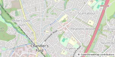 Map of Eastleigh, Hants