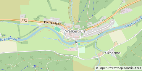 Map of Walkerburn, Scottish Borders