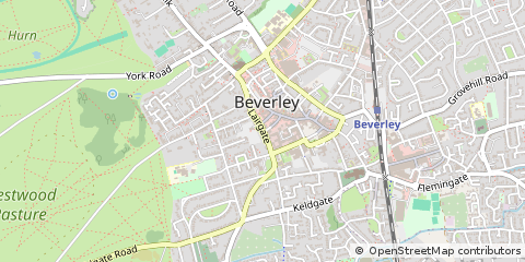 Map of Beverley, East Yorkshie