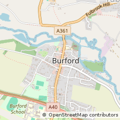 Map of Burford, Oxfordshire