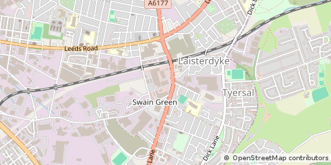 Map of Bradford, West Yorkshire