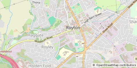 Map of Oldham, Greater Manchester