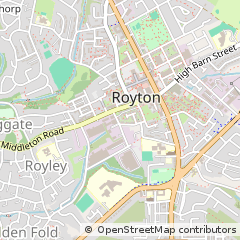 Map of Oldham, Greater Manchester