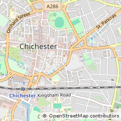 Map of Chichester, West Sussex