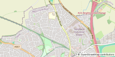 Map of West Yorkshire