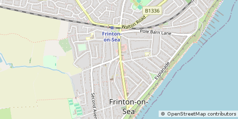 Map of Frinton on SEA, Essex