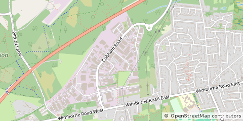 Map of Wimborne, Dorset