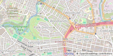 Map of Charing Cross, Glasgow