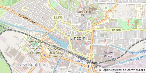 Map of Lincoln, Lincolnshire