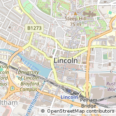 Map of Lincoln, Lincolnshire
