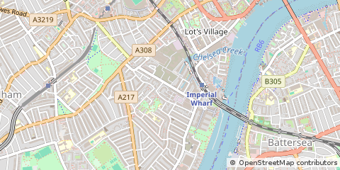 Map of Fulham, London
