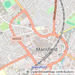 Map of Mansfield, Nottinghamshire