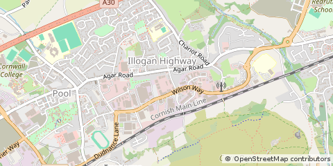 Map of Redruth, Cornwall