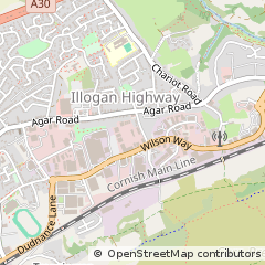 Map of Redruth, Cornwall