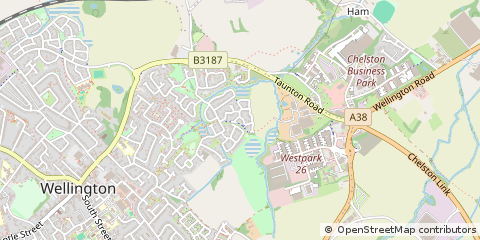 Map of Wellington, Somerset