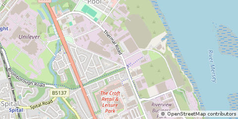 Map of Bromborough, Wirral