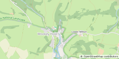 Map of Wookey Hole, Somerset