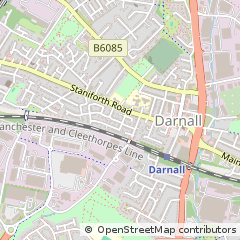 Map of Sheffield, South Yorkshire