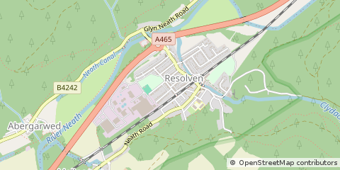 Map of Resolven, Neath Port Talbot