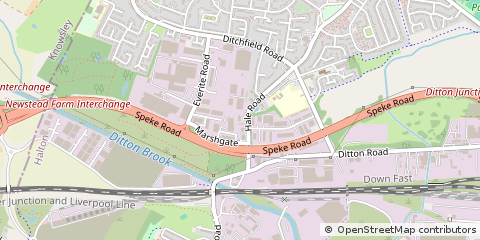 Map of Widnes, Cheshire
