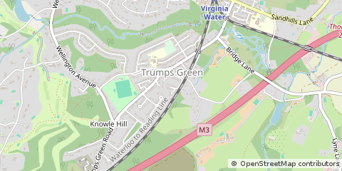 Map of Virginia Water, Surrey