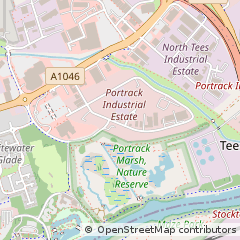 Map of Stockton-on-Tees, Cleveland
