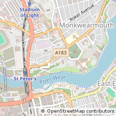 Map of Sunderland, Tyne and Wear