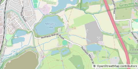 Map of Merstham, Surrey