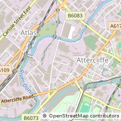Map of Sheffield, South Yorkshire