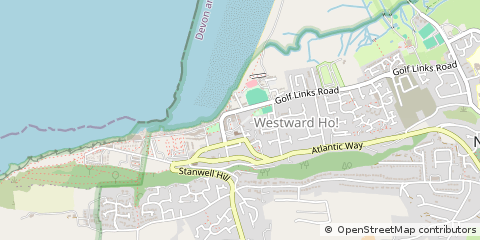 Map of Bideford, Devon
