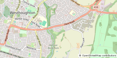 Map of Bolton, Lancashire