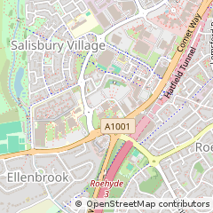 Map of Hatfield, Hertfordshire