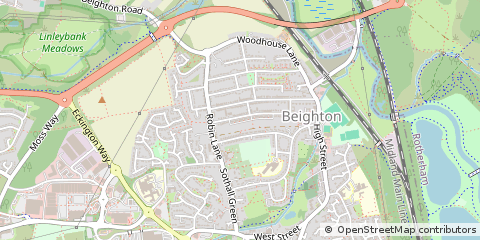 Map of Sheffield, South Yorkshire