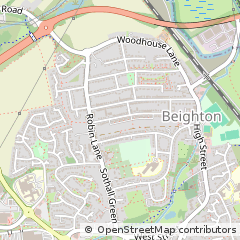 Map of Sheffield, South Yorkshire