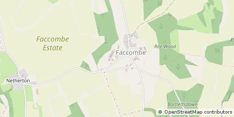 Map of Faccombe, Hampshire