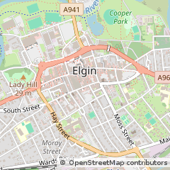 Map of Elgin, Moray
