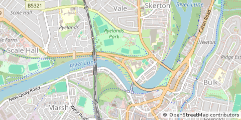 Map of Lancaster, Lancashire