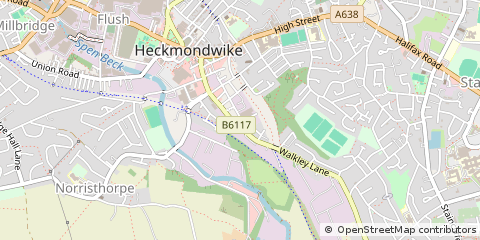 Map of Heckmondwike, West Yorkshire