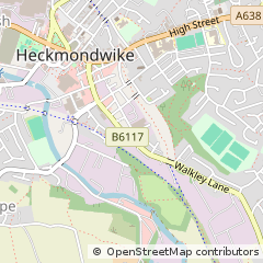 Map of Heckmondwike, West Yorkshire