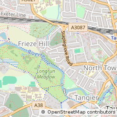 Map of Taunton, Somerset