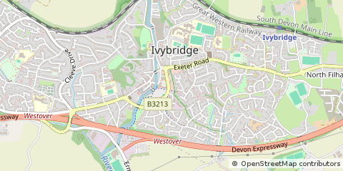 Map of Ivybridge, Devon