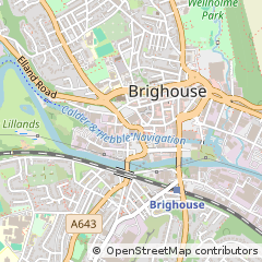 Map of Brighouse, West Yorkshire