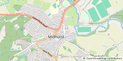 Map of Midhurst, West Sussex