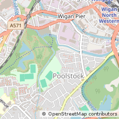 Map of Wigan, Lancashire