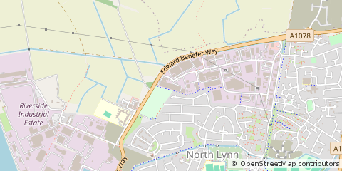 Map of King's Lynn, Norfolk