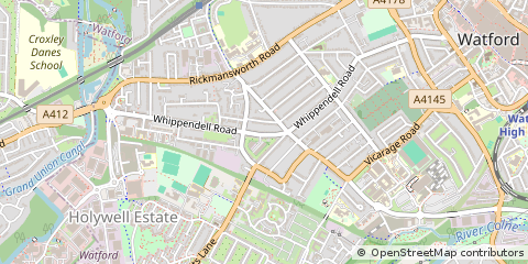 Map of Watford, Hertfordshire