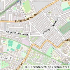 Map of Watford, Hertfordshire