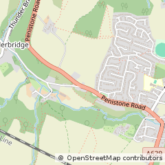 Map of Huddersfield, West Yorkshire