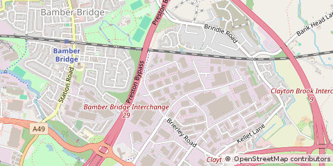 Map of Preston, Lancashire
