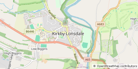 Map of Kirkby Lonsdale, Cumbria